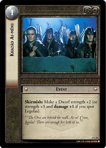 Khazad Ai-menu